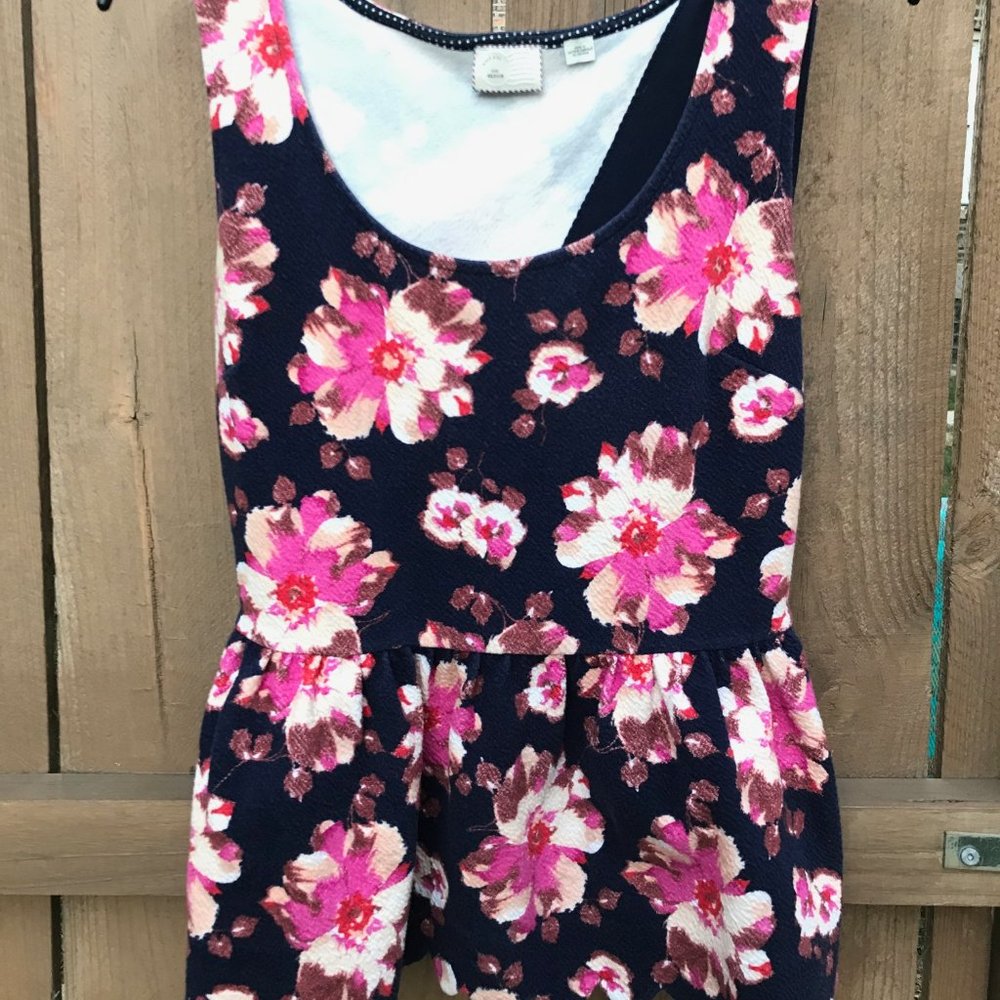 Anthropologie peplum floral scallop blouse- size M